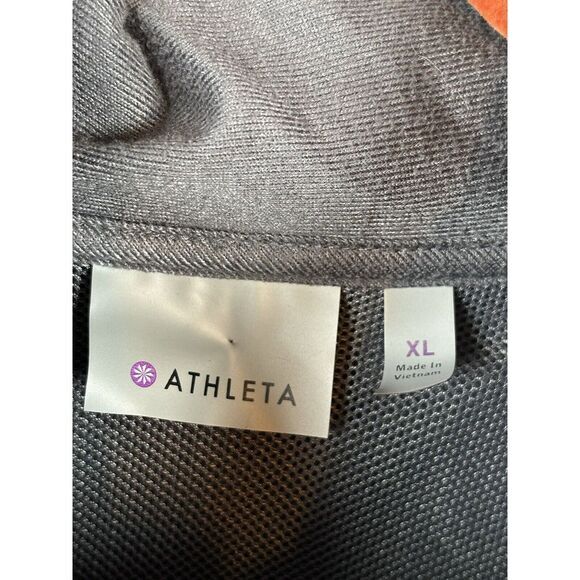 ATHLETA Truckee Jacket Heather Gray Women's XL Track Coat Full Zip Quilted - Picture 8 of 9